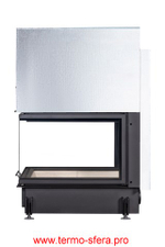 Каминная топка Экокамин ДЕЛЬТА 900 P три стекла подовое горение принтинг