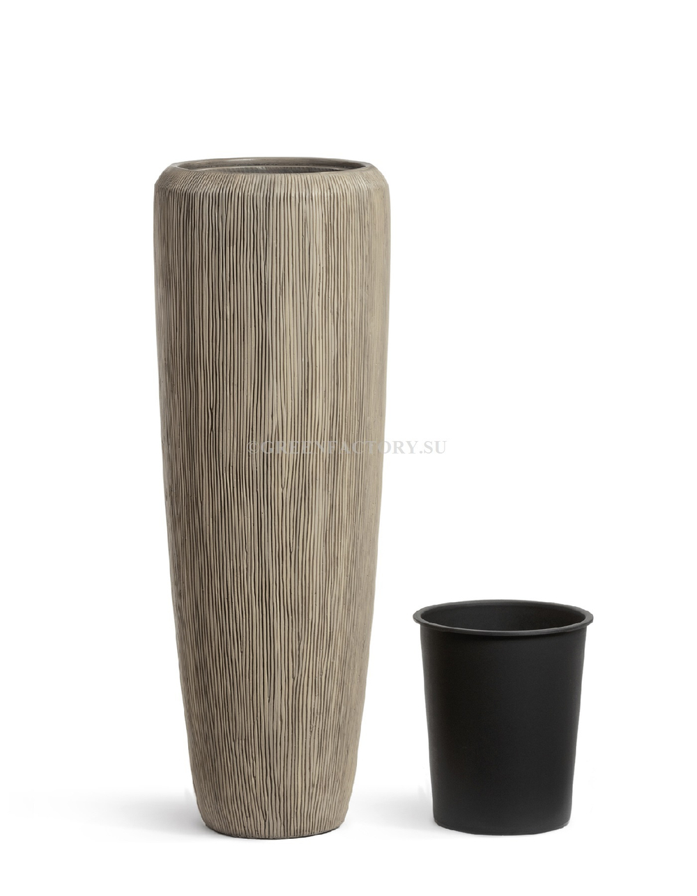 Кашпо TREEZ Effectory - серия Wow - Высокий конус Design - Капучино