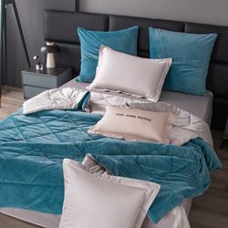 Комплект постельного белья с одеялом Сатин Вельвет Премиум «Небесная гармония»