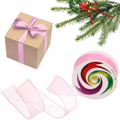 Лента для декорирования «Нежность» 2,5 см, 5 м, Розовый (капрон)