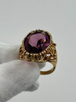 Кольцо с фиолетовым кристаллом