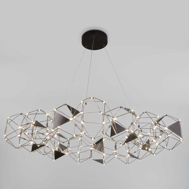 Подвесная светодиодная люстра Eurosvet Uma 90369/15 черный жемчуг