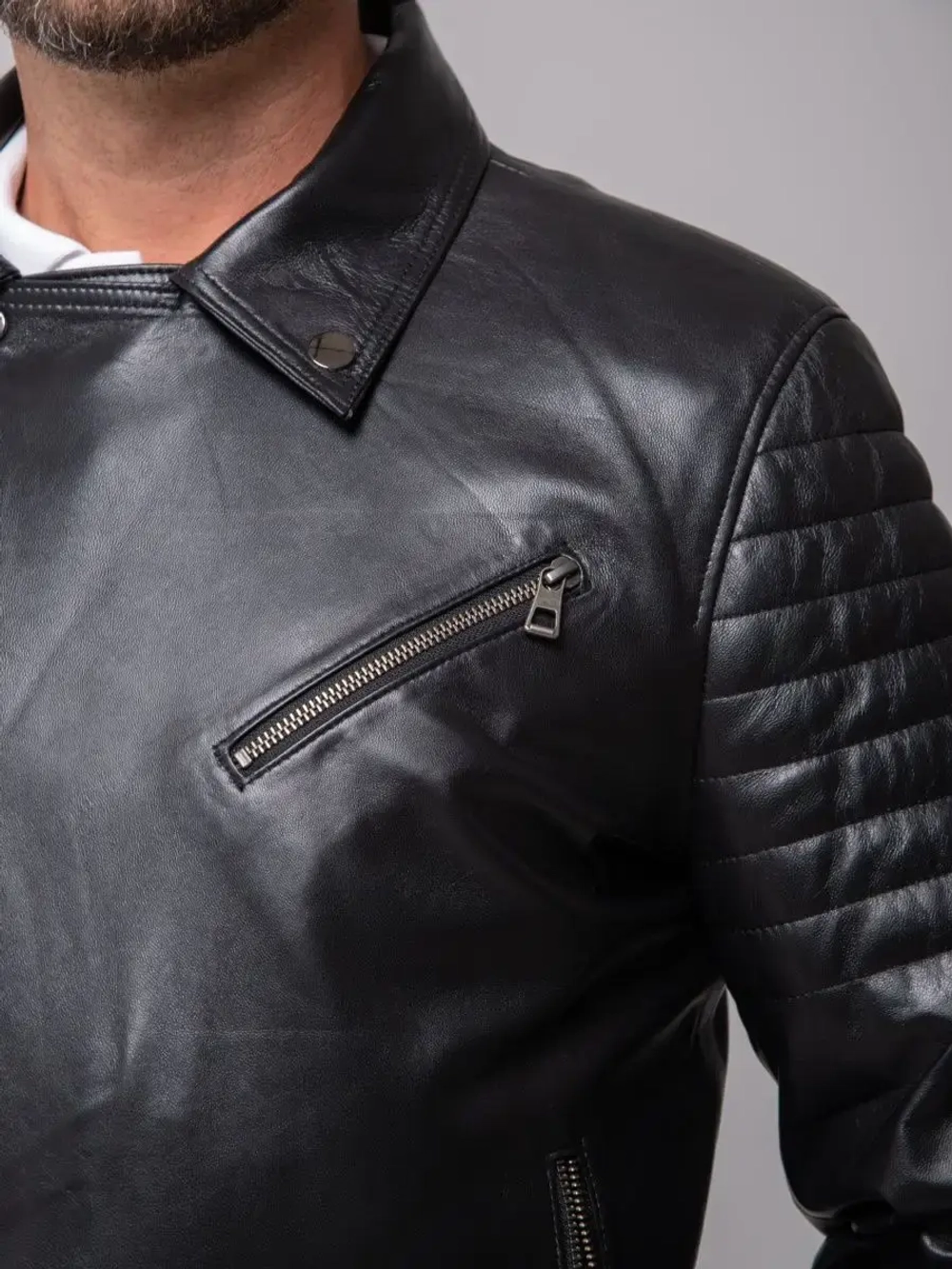 Косуха мужская  кожаная,  куртка мужская