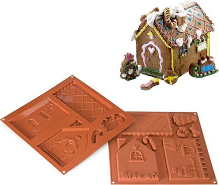 Форма для запекания Silikomart Hsh 01 Home Sweet Home chatka z piernika, овальная, силикон, 18 11,5 см