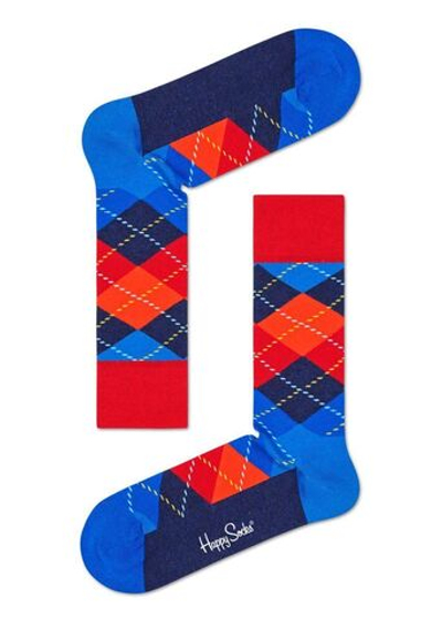 Сине-красные носки унисекс Argyle Sock (Размер: 29) (Цвет: синий с красным)