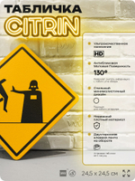Табличка "Осторожно, Дарт Вейдер" Star Wars шуточная прикольная табличка на дверь и стену, для офиса и дома, декоративный знак, 24,5х24,5 см, пластиковая, Айдентика Технолоджи