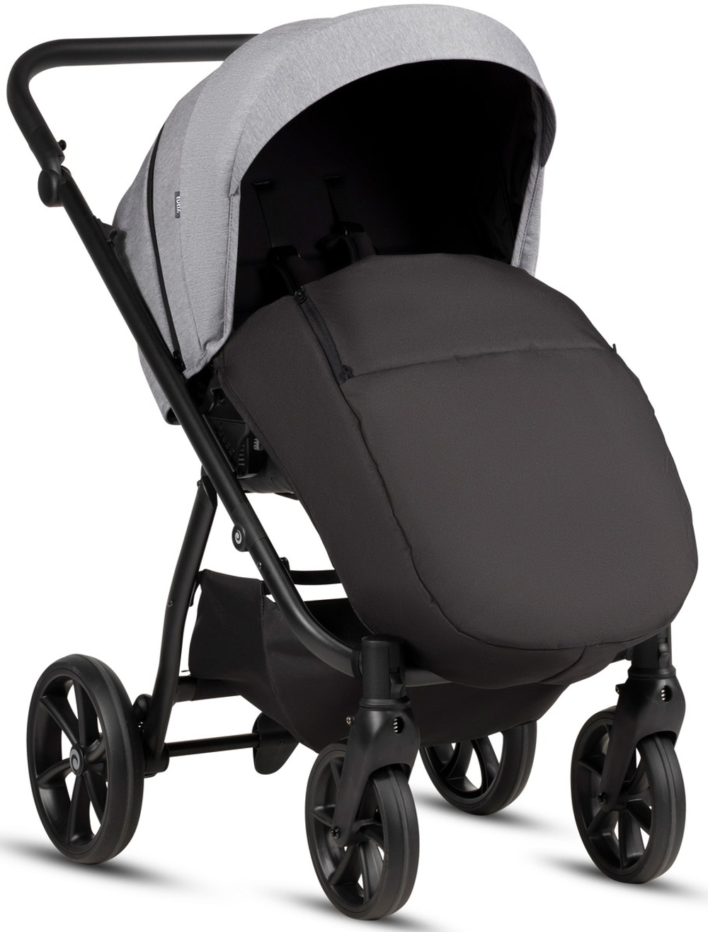 Детская коляска Tutis Leo 3 Plus 4 в 1 с автокреслом Beno Black и базой 1582227 Stone Grey