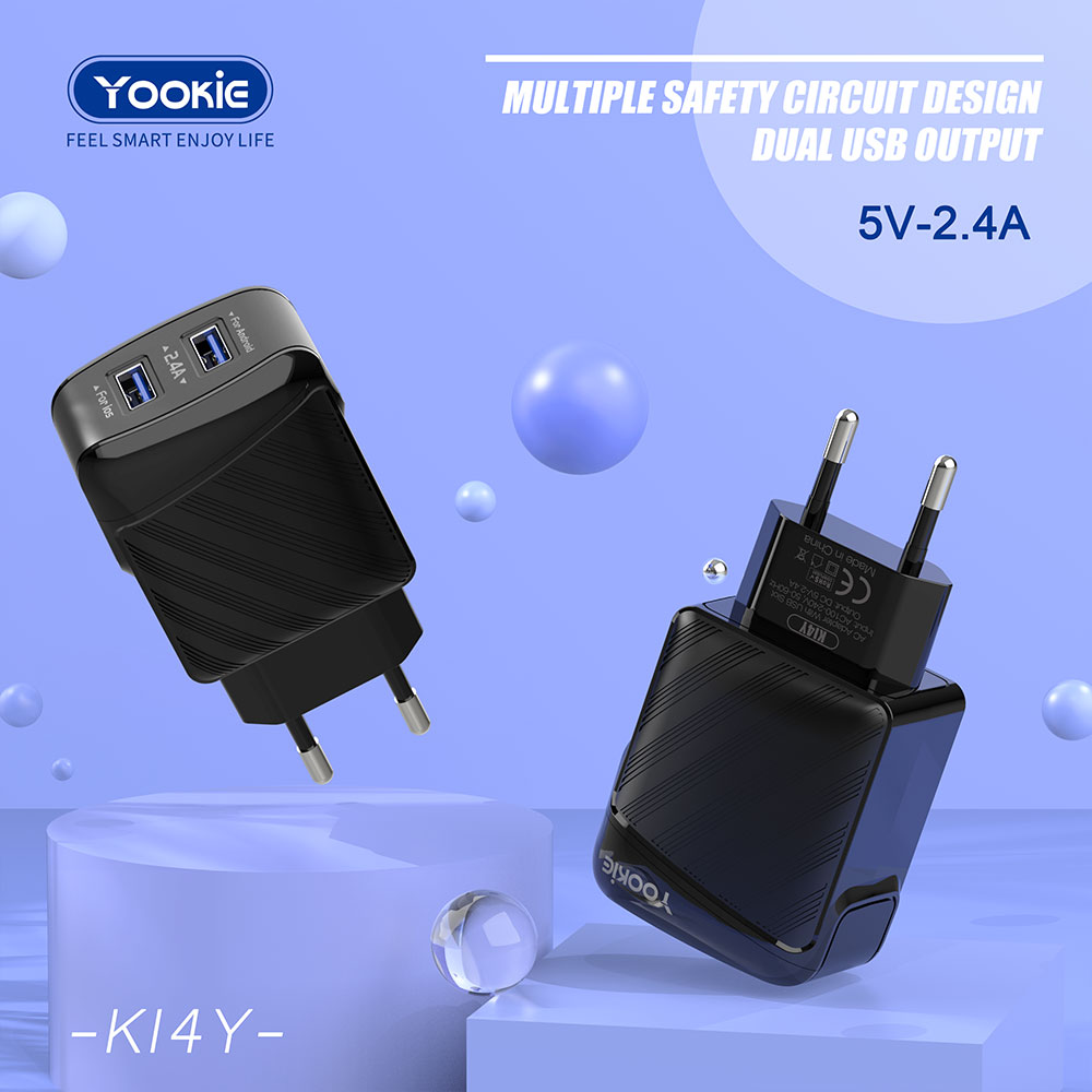 Зарядное устройство СЗУ Yookie KI4Y - 18W - USB - с кабелем Lightning