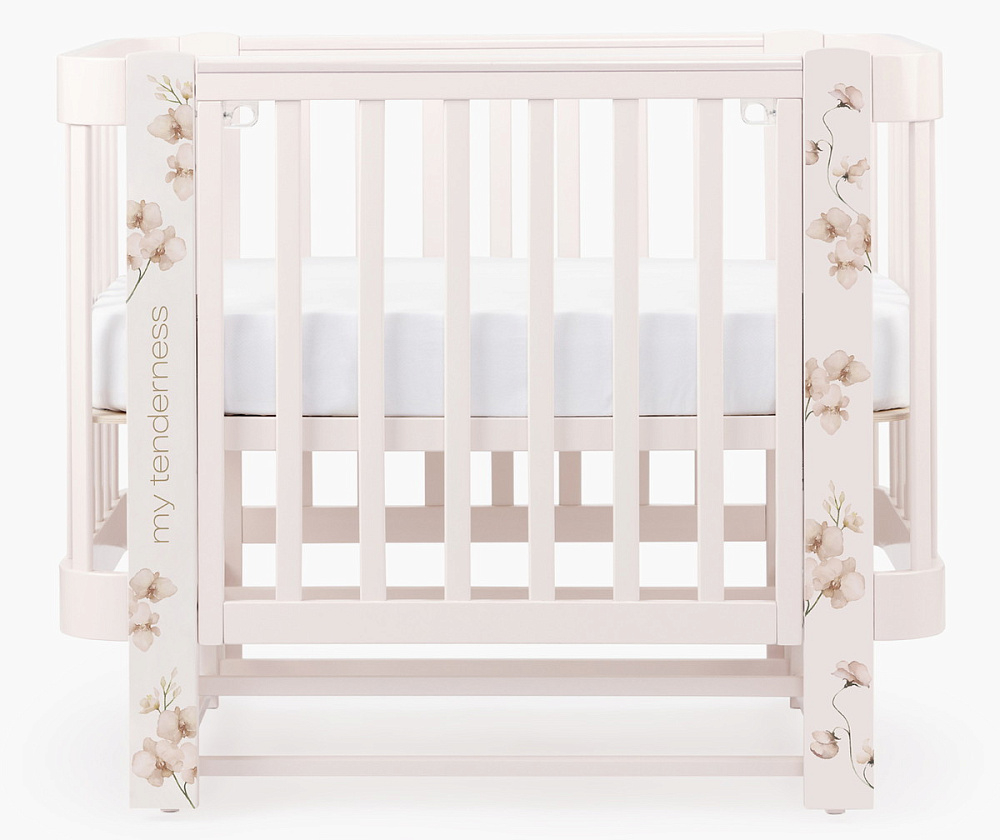Детская кроватка-трансформер Happy baby Mommy Love в комплекте с расширением 160х70 pink
