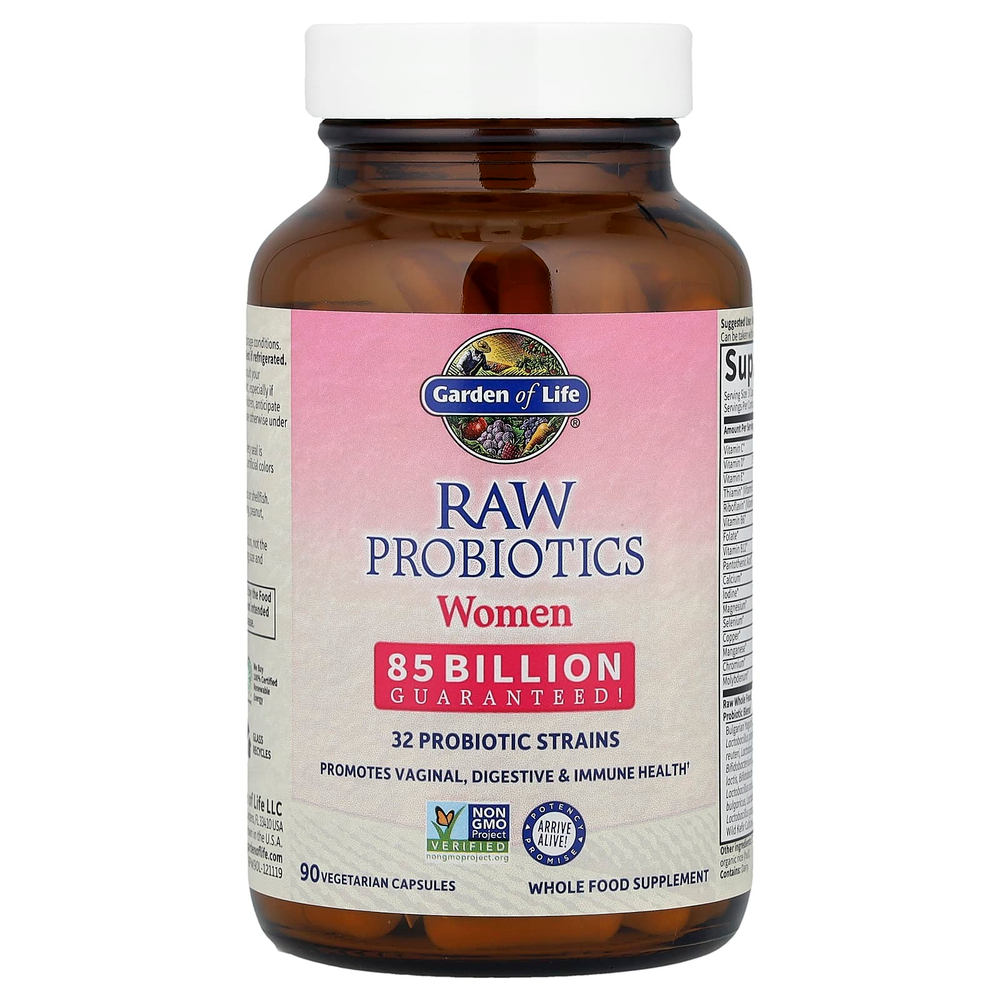 Garden of Life, RAW Probiotics, для женщин, 85 млрд, 85 вегетарианских капсул