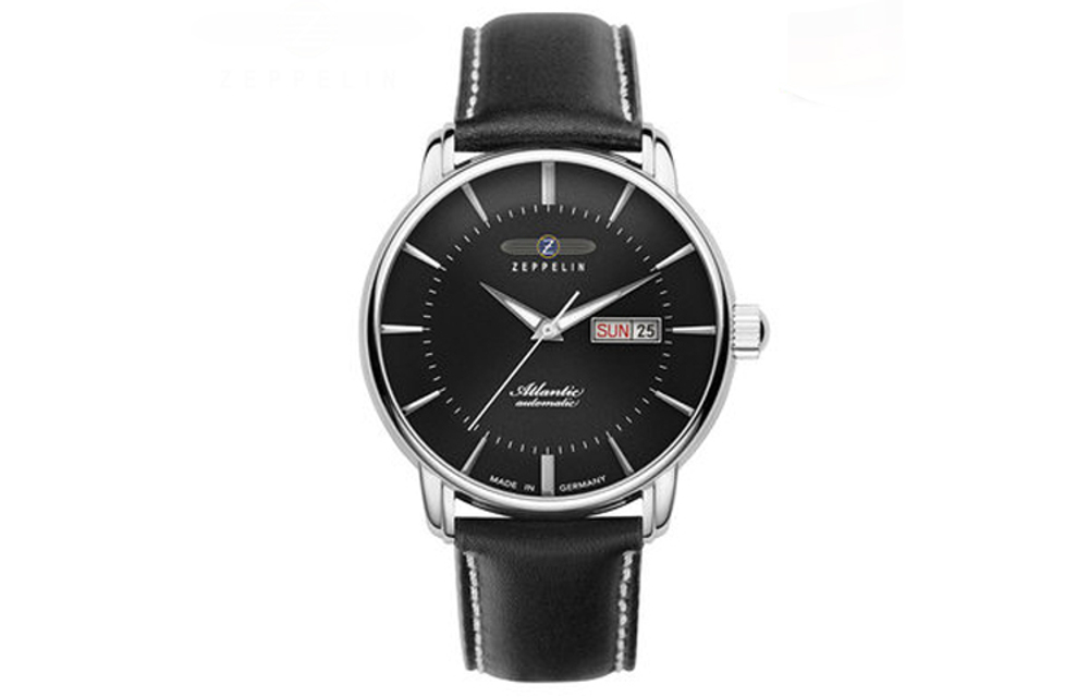 ZEPPELIN Quartz Movement 50 meter Water Resistance Men"s Watches Watch Black Dial Stainless Steel Case