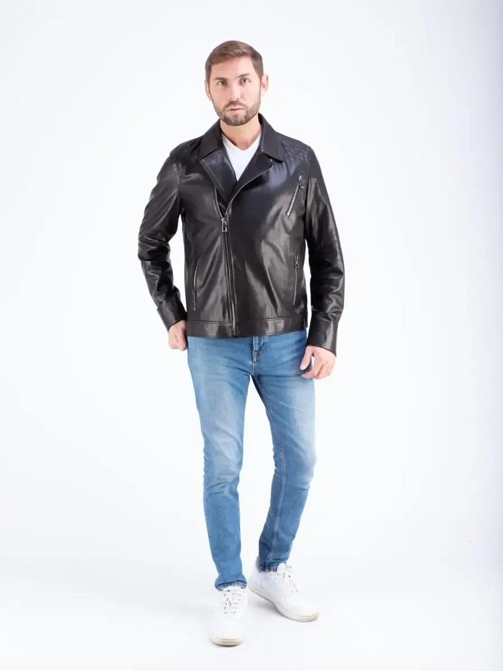 Косуха мужская  кожаная,  куртка мужская