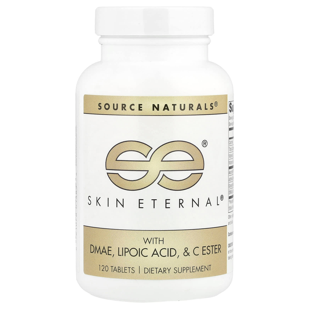 Source Naturals, Вечность кожи с ДMAЭ, липоевой кислотой и сложноэфирный витамин C, 120 таблеток