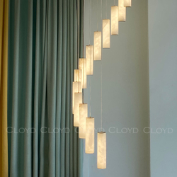 Подвесной светильник Cloyd LERMONT-B P1 / алебастр - латунь (арт.11143)