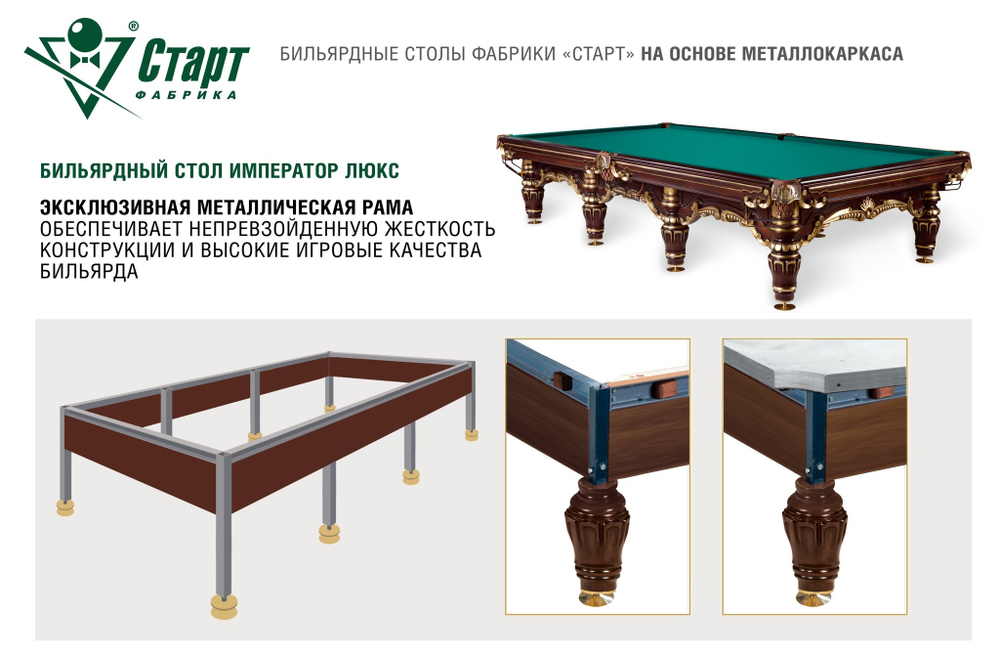 Бильярдный стол Император-Люкс