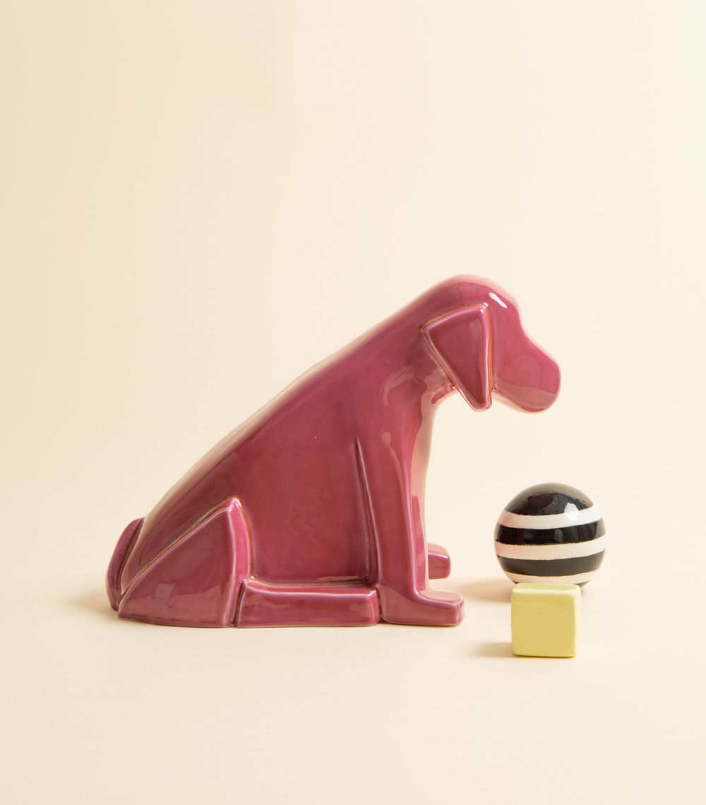 Фигура — Розовый пес с игрушками | Яна Набиева