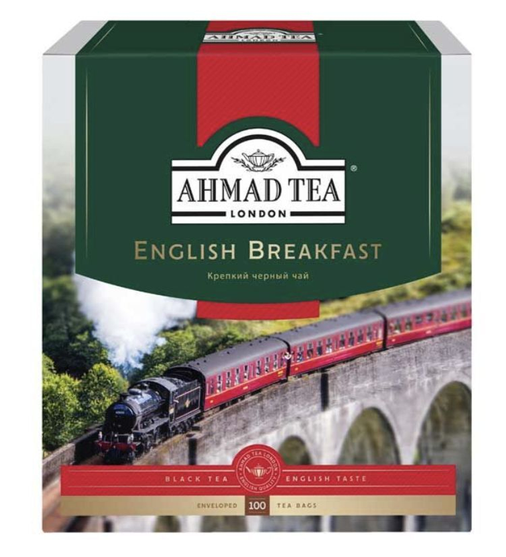 Чай Ahmad Tea English Breakfast, черный, 100 п