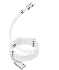 USB Кабель USB -&gt; Lightning Hoco U91 Magic Magnetic 1 м White