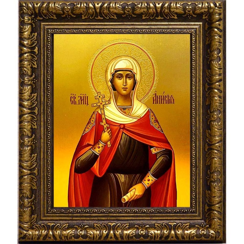 Анисия Солунская  мученица. Икона на холсте.