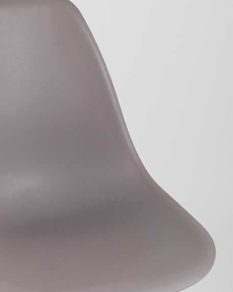 Eames Style DSW темно-бежевый пластик, стальной каркас, натуральный массив бука