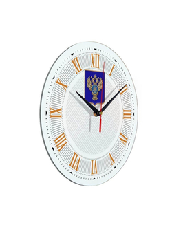 Настенные часы "Эмблема герб Казначейство 23" Декор для дома, подарок