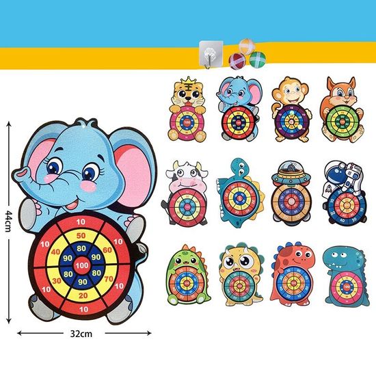 Дартс-липучка "Слонёнок" с шариками 48*30*1 см