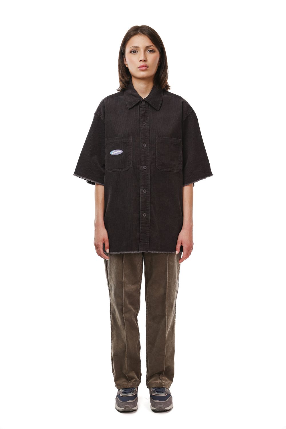 Купить Рубашка Ymkashix Velvet Leisure графитовый Рубашка Ymkashix Velvet Leisure графитовый