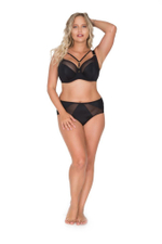 Бюстгальтер plus size с декоративными бретелями (Размер: 80J) (Цвет: черный)