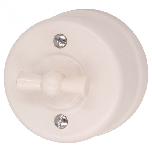 Выключатель 1-кл. проходной, пластик, цвет Песочное золото B1-201-24