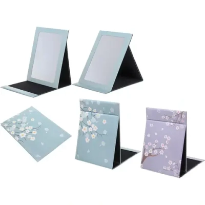 Зеркало косметическое складное «ФОРТУНА БРИ», микс 4 дизайна, сакура, 20*27,5см