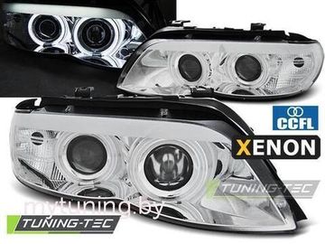 Передние фары XENON ANGEL EYES CCFL CHROME для BMW X5 E53 LCI