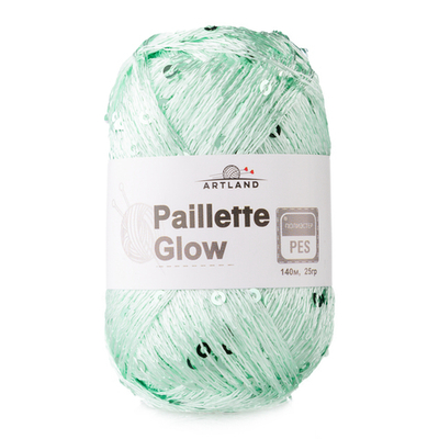 Добавочная нить п/э с пайетками, 25 гр, 140 м, мята