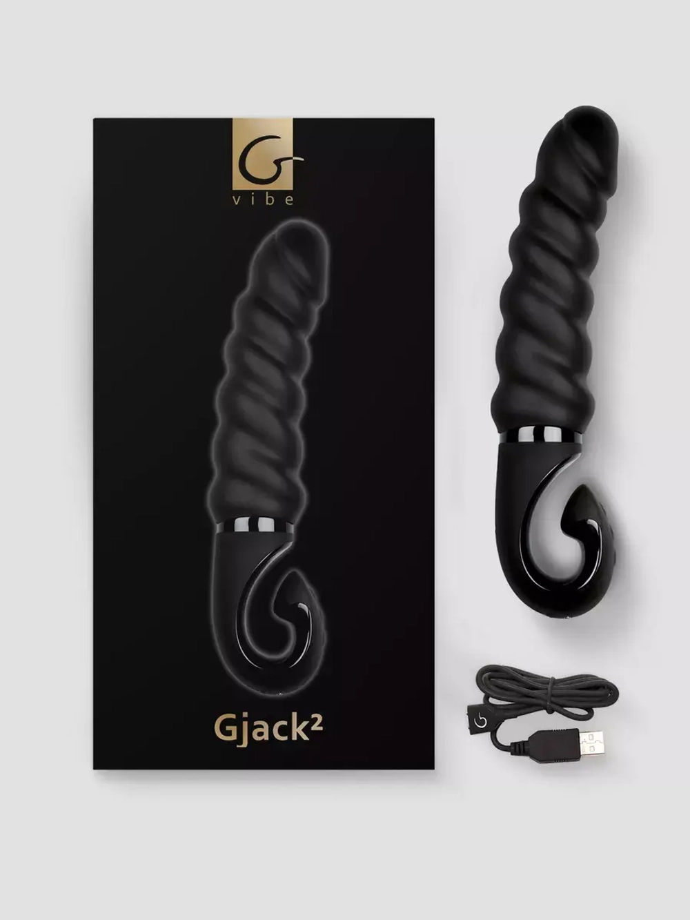 Анатомический витой вибратор Gjack 2 Mystic Noir, 22 см