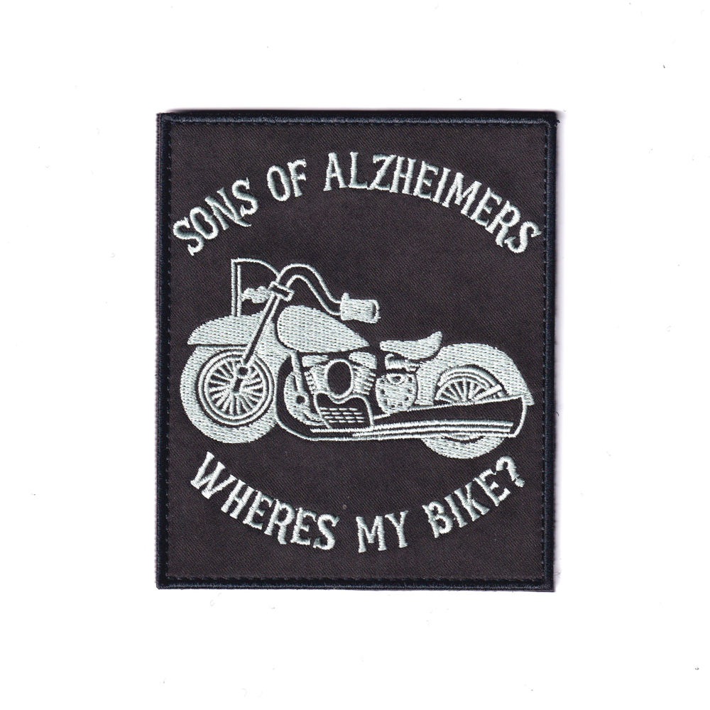 Нашивка ( Шеврон ) На Рукав Байкерская Сыны Альцгеймера / Sons Of Alzheimers 120х100 | ATRIBUTICASTORE.RU