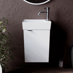 Тумба с раковиной Sancos Mini, 35.5 см., эмаль белый, MN35WL