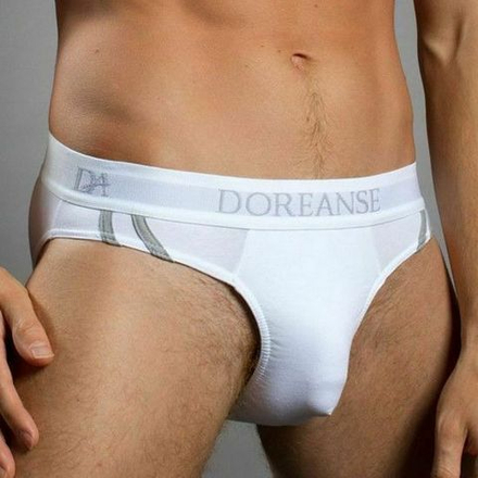 Мужские трусы слипы Doreanse белые со вставками 1221