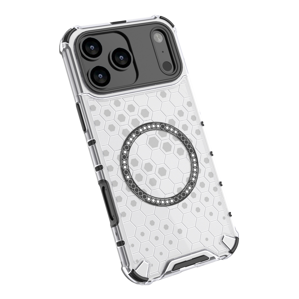 Прозрачный чехол Honeycomb Magnetic Case для iPhone 17 Pro Max
