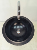 Раковина напольная из андезита Pedestal Black Marmo MN-65921 40х40х90 из натурального камня
