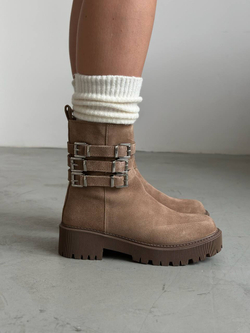 Ботинки из натуральной замши