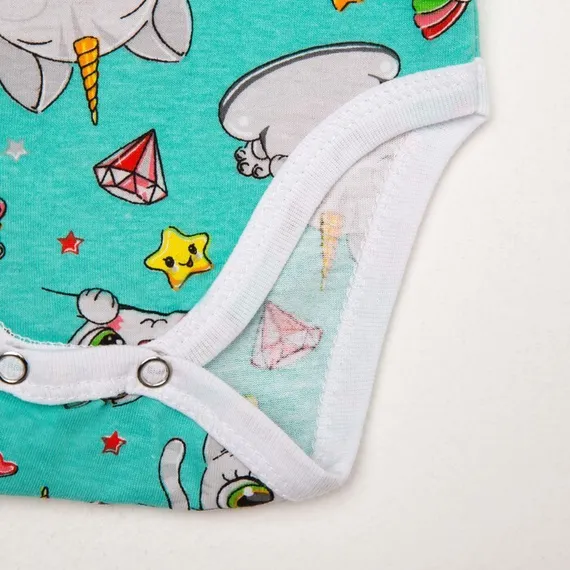 Боди детское, цвет мята, рост 62 см