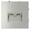 Розетка компьютерная встраиваемая VOLTUM S70 двойная RJ45+RJ45 кат.6, (сталь)