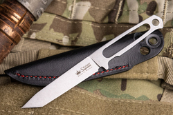 Нож Kizlyar Supreme Aggressor Mini AUS-8 SW (Stonewash, кожаный чехол)