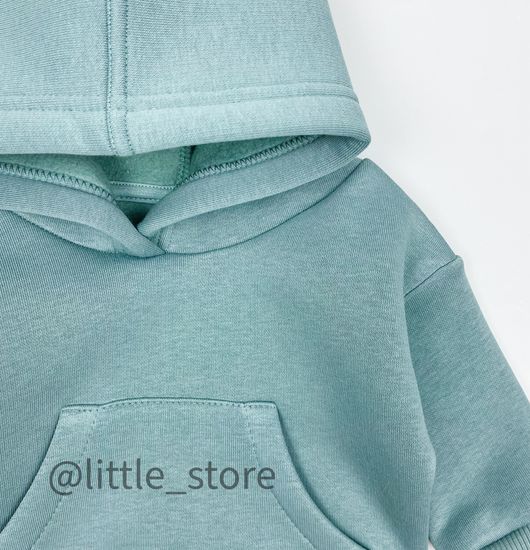 Комплект из футера с начесом "Simple" Темный шалфей