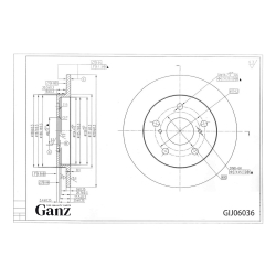 Диск тормозной GANZ задний с покрытием TOYOTA Corolla Арт.: GIJ06036
