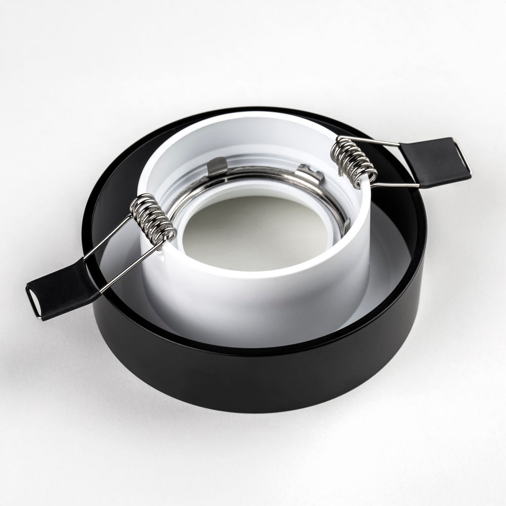 L01002027 Светильник LEVIGO MR16/HP16 БЕЛЫЙ/ЧЕРНЫЙ МАТОВЫЙ (010020+510027)