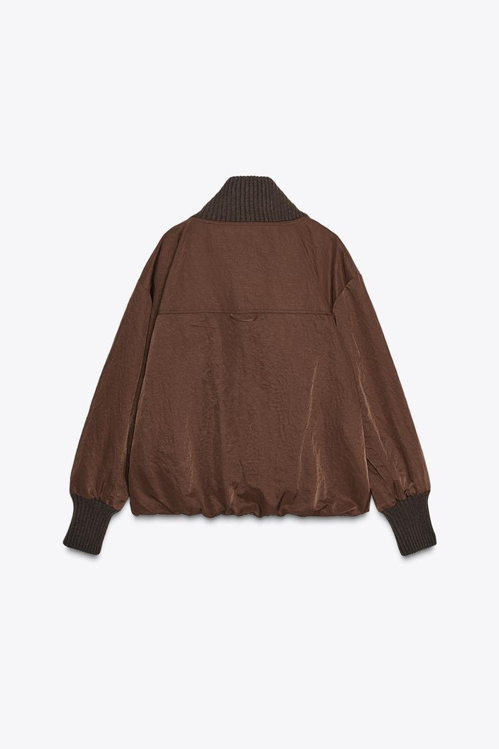 ZARA КУРТКА В РУБЧИК — ZW COLLECTION, ШОКОЛАДНЫЙ