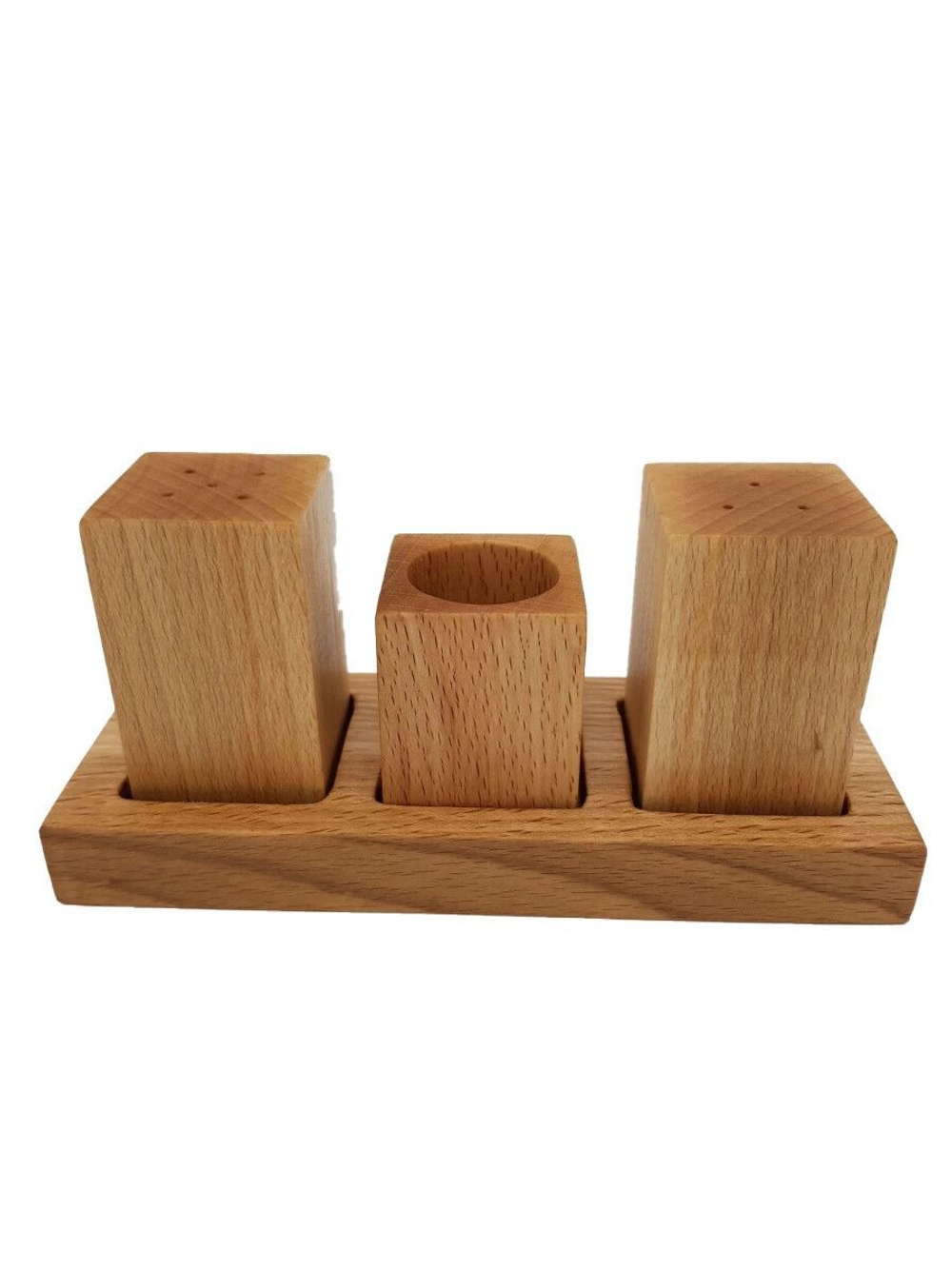 Набор для специй из бука "Рустик", 3 предмета, PPwood