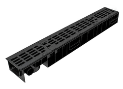 Лоток STANDART 100.125 h129 с решеткой чугунной, класс С