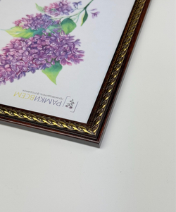 Фоторамка пластиковая 21х30 см, темно-коричневый, фактура орнамент, арт. 2130.144277