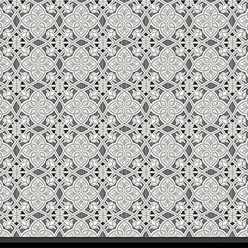 Клеенка столовая ПВХ "Элегия" 1,35*22м (22м/рул) Орнамент 7055-015-white/grey